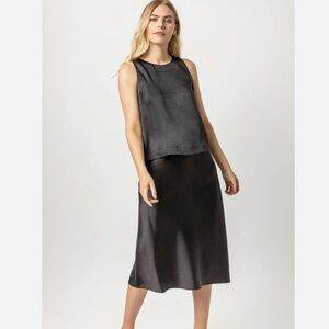 Lilla P Bias Cut Satin Skirt